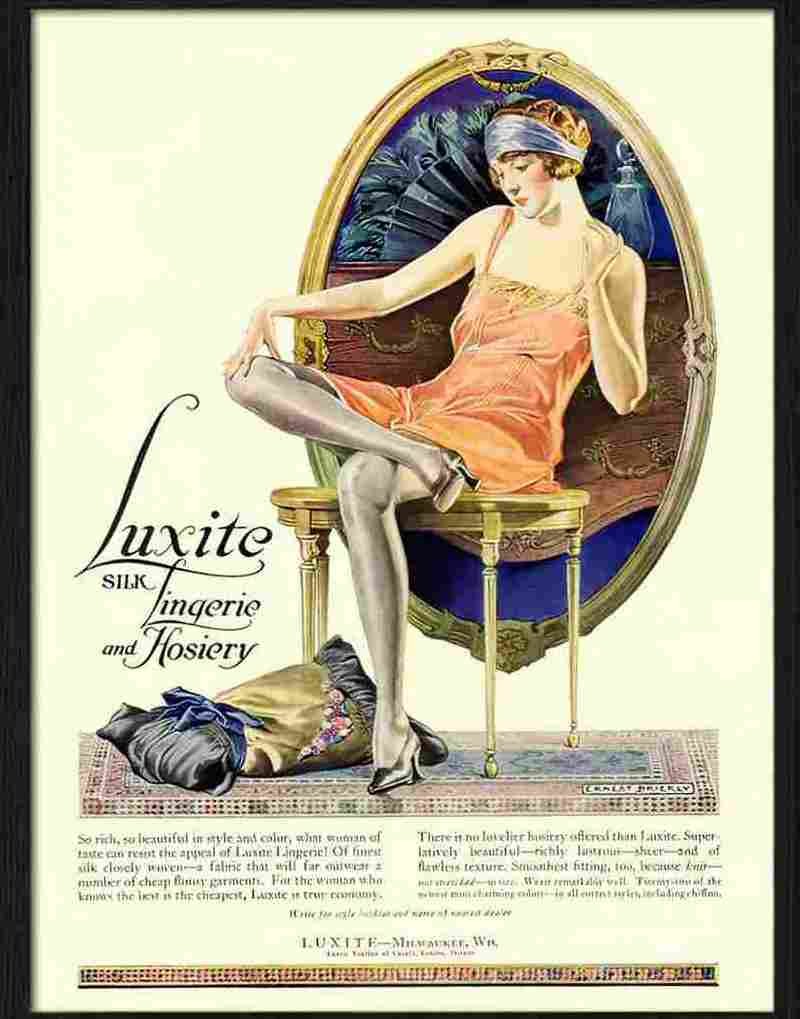 luxite lingerie ernest brierly 1928 Advert A4 Photo Print
