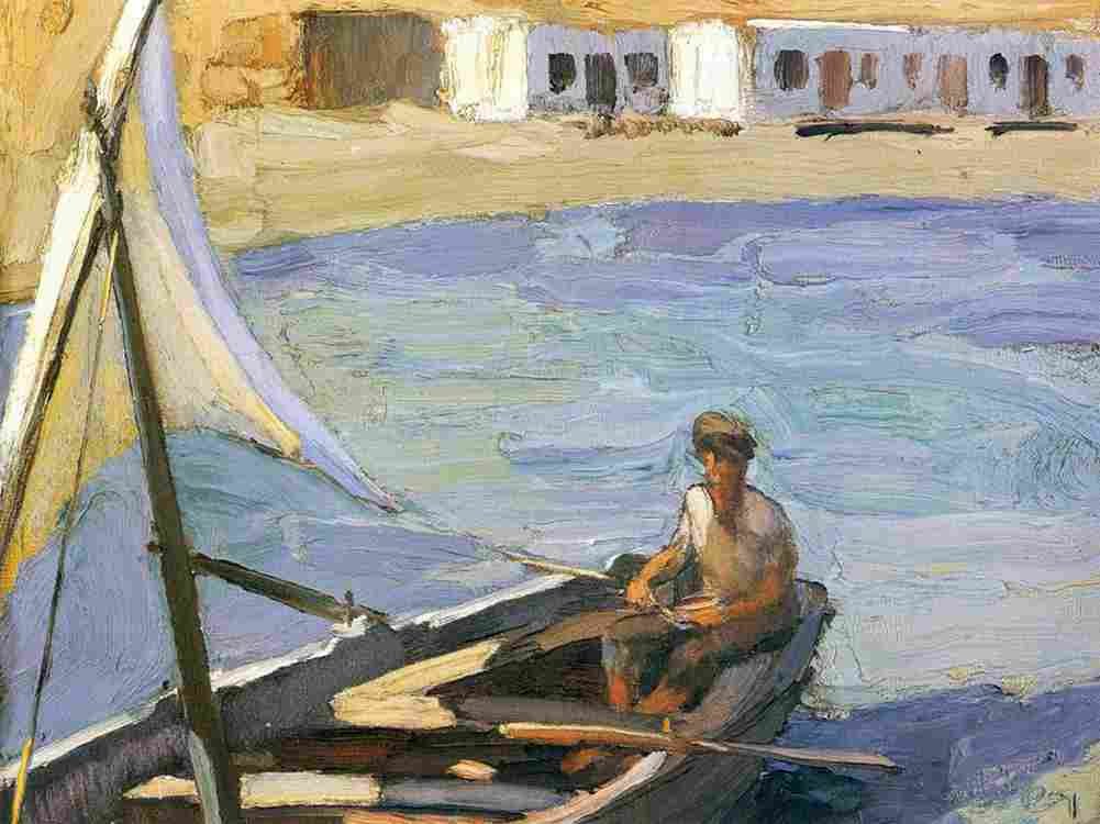 lytras nikolaos boat with sail Art A4 Photo Print