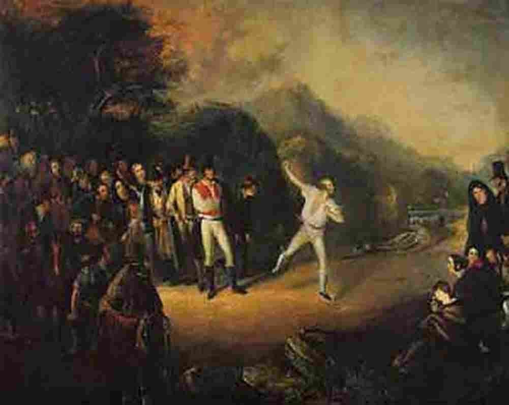 mac dan Bowling Match at Castlemary Cloyne Art A4 Photo Print