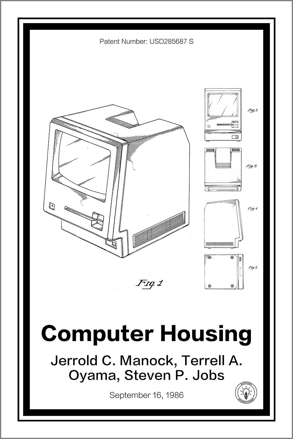 mac patent print white A4 Photo Print