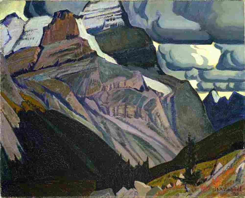 macd Dark Autumn Rocky Mountains Art A4 Photo Print
