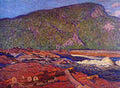macd Logs on the Gatineau 1915 Art A4 Photo Print