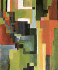 macke Coloured Forms Two Art A4 Photo Print
