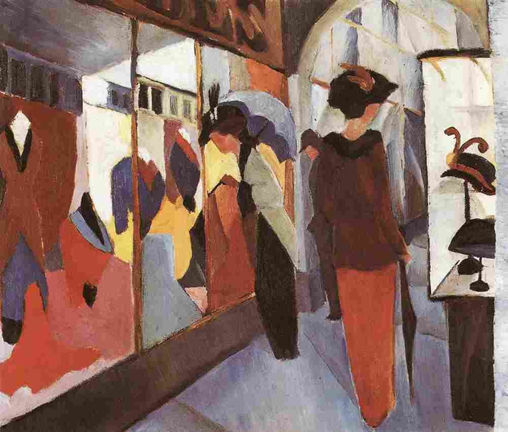 macke Fashion Shop Art A4 Photo Print
