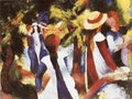 macke Girls under Trees Art A4 Photo Print
