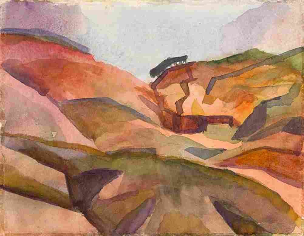 macke Gorge Art A4 Photo Print