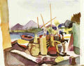 macke Landscape Near Hammemet Art A4 Photo Print