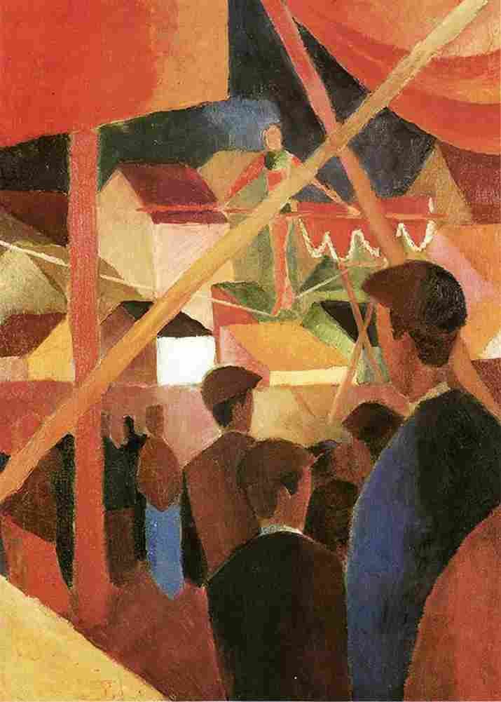 macke Tightrope Walk Art A4 Photo Print