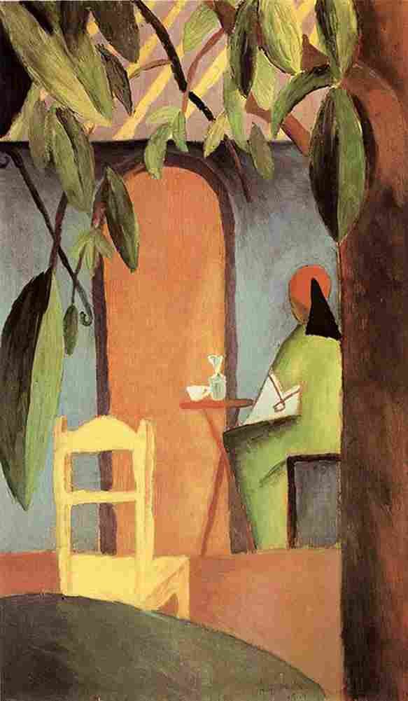 macke Turkish Cafe Two Art A4 Photo Print