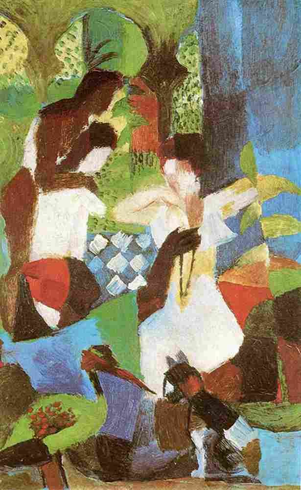 macke Turkish Jewel Trader Art A4 Photo Print