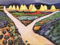 macke Vegetable Fields Art A4 Photo Print