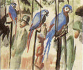 macke Visiting the Parots Art A4 Photo Print