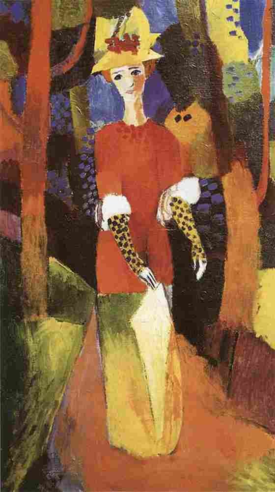 macke Woman in Park Art A4 Photo Print