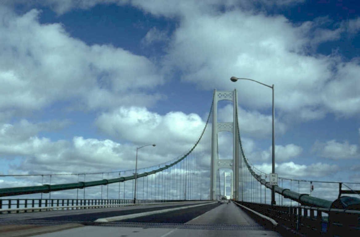 mackinac bridge no 1980s 1990s A4 Photo Print