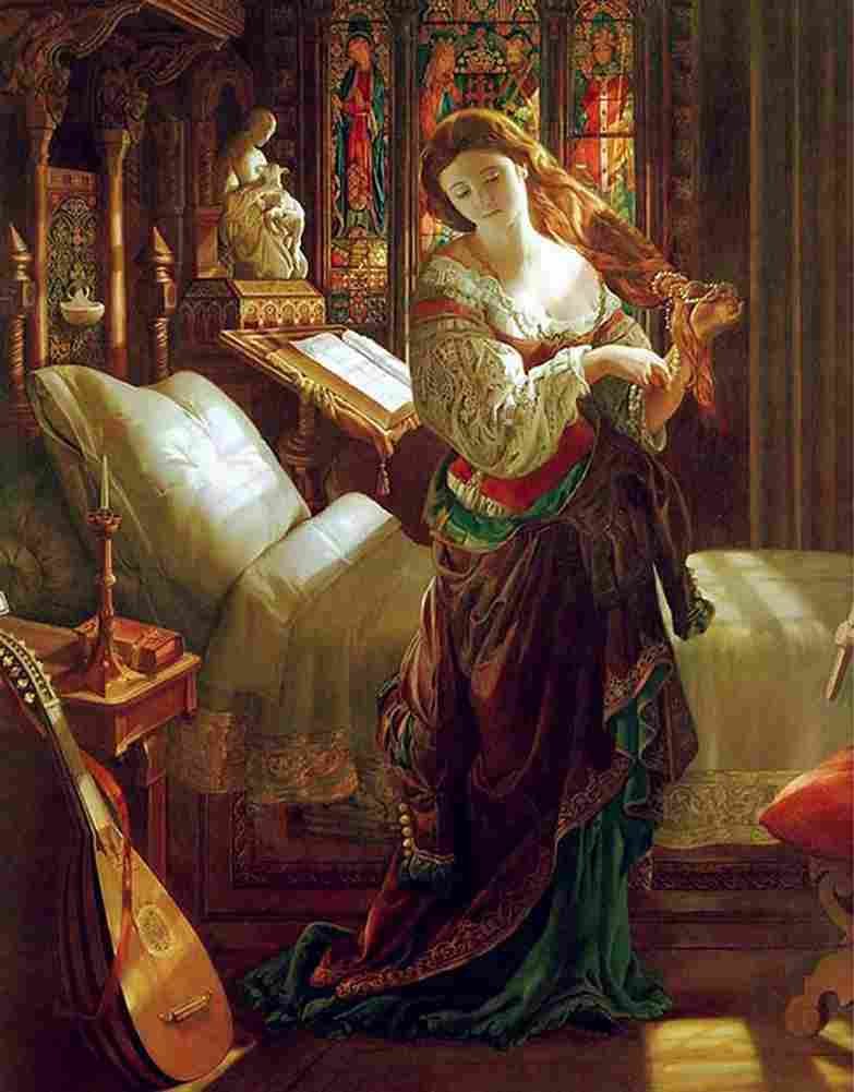 maclise Madeline after Prayer Art A4 Photo Print