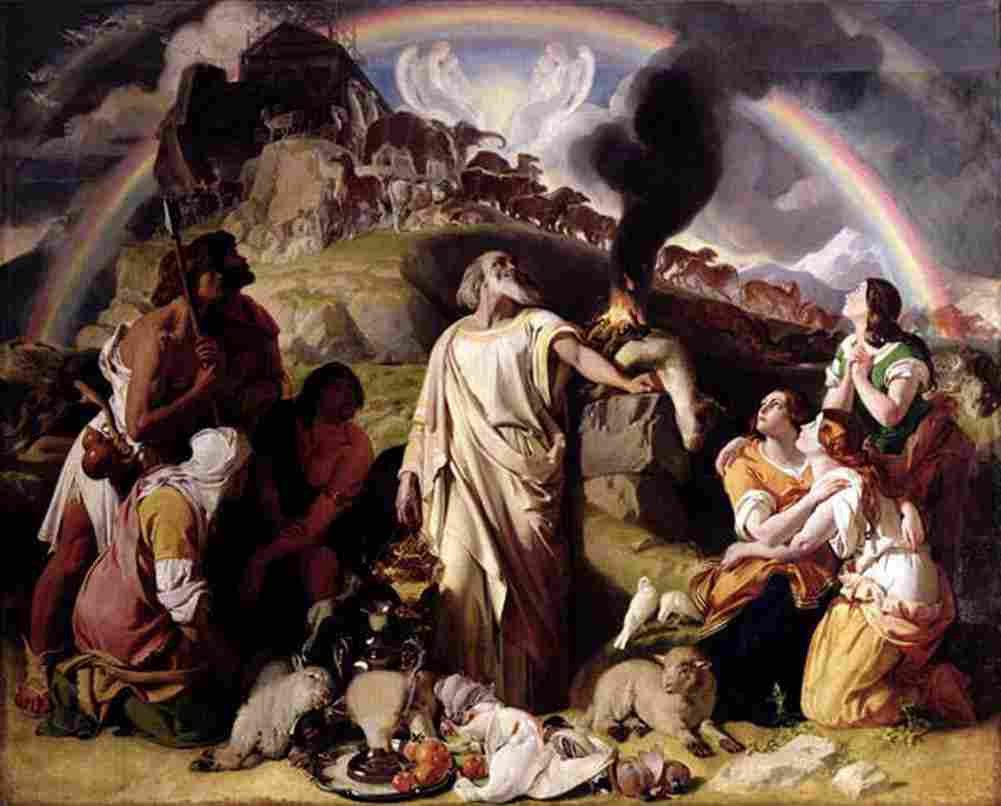 maclise Noah s Sacrifice Art A4 Photo Print