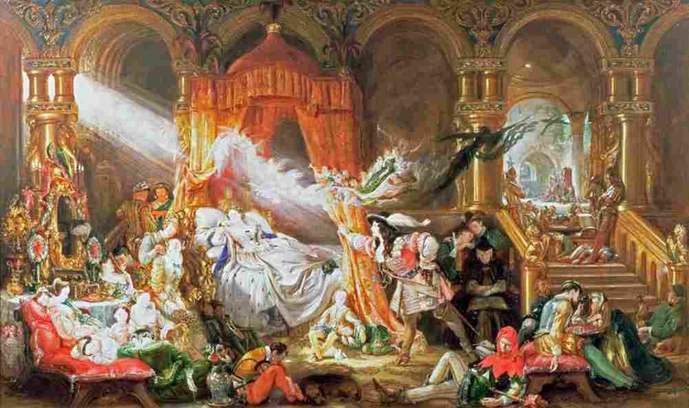 maclise Sleeping Beauty Art A4 Photo Print