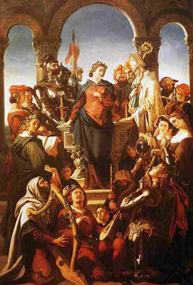 maclise The Spirit of Chivalry Art A4 Photo Print