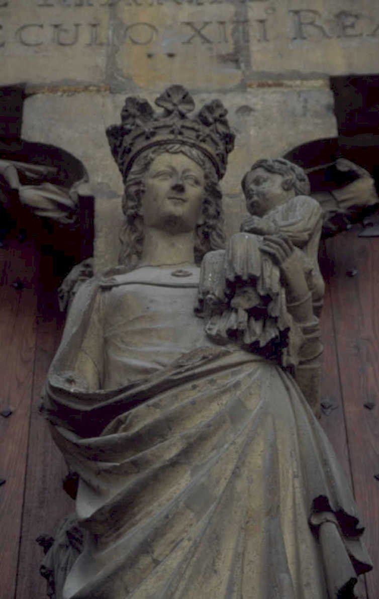 madonna child stone 1980s 1990s A4 Photo Print