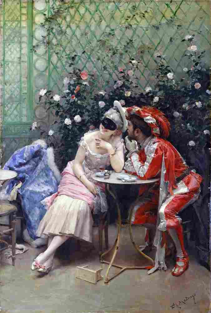madrazo y garreta raimundo masqueraders Art A4 Photo Print