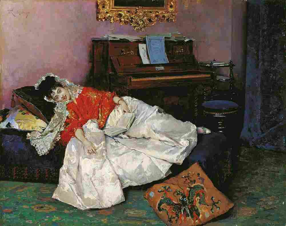 madrazo y garreta raimundo the reading Art A4 Photo Print
