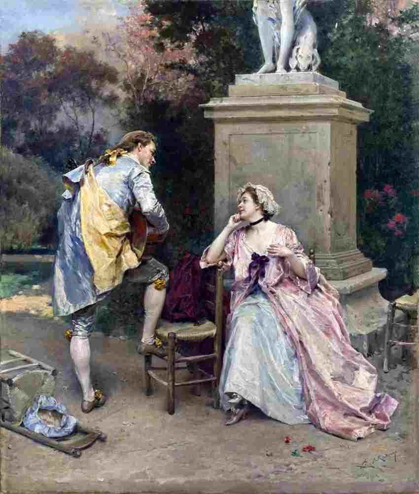 madrazo y garreta raimundo the serenade Art A4 Photo Print