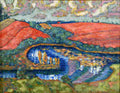 magi konrad landscape with pink fields Art A4 Photo Print
