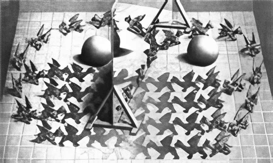 magic mirror mc escher 1946 A4 Photo Print