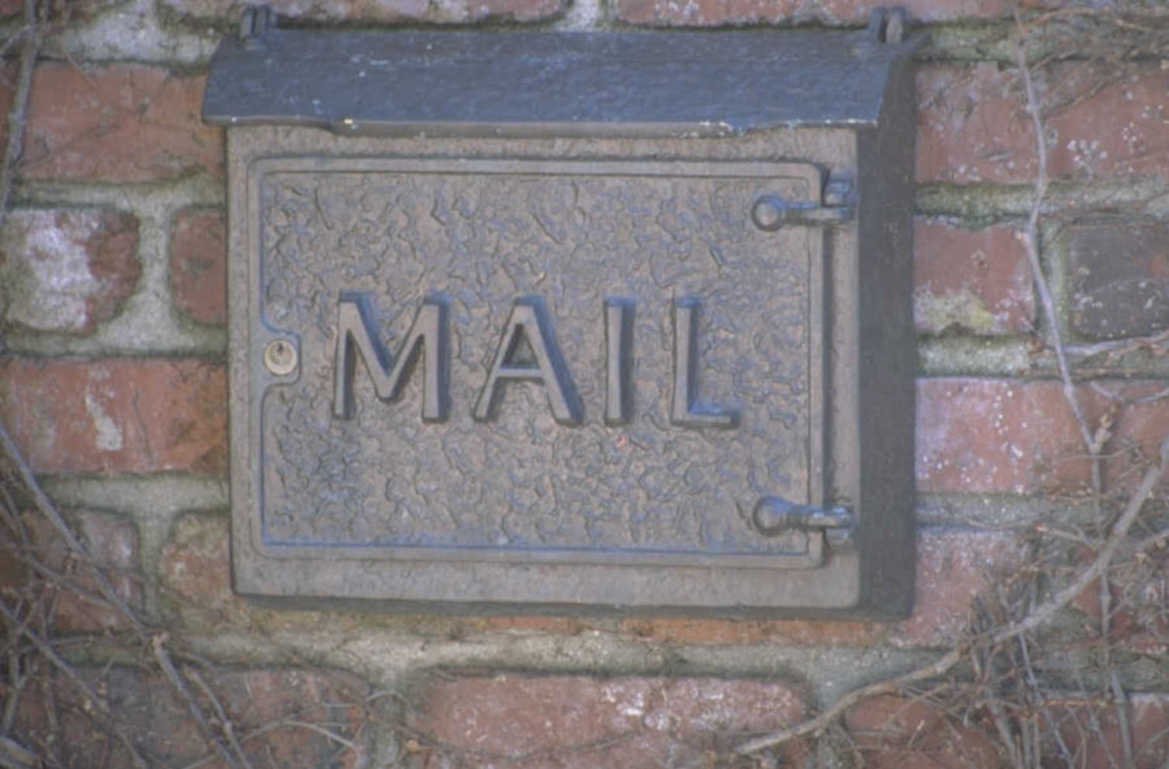 mailbox brick exterior 1980s 1990s A4 Photo Print