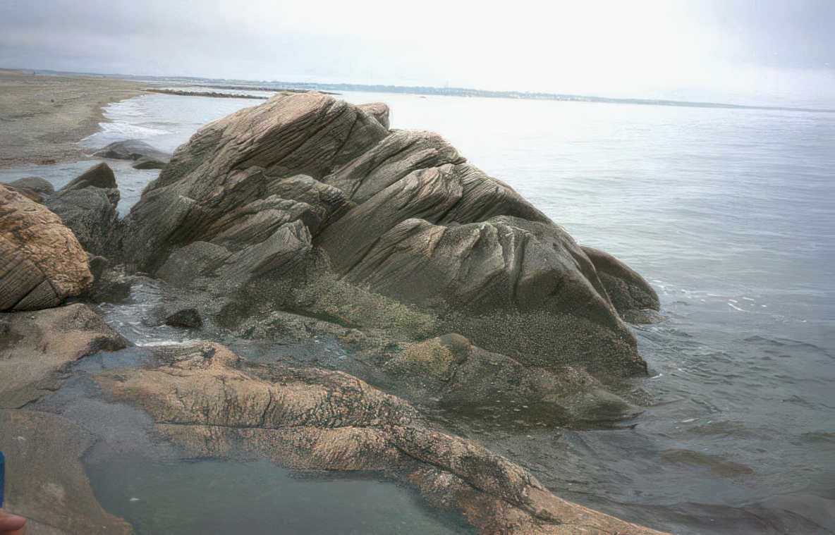 maine rocks acadia Vintage A4 Photo Print