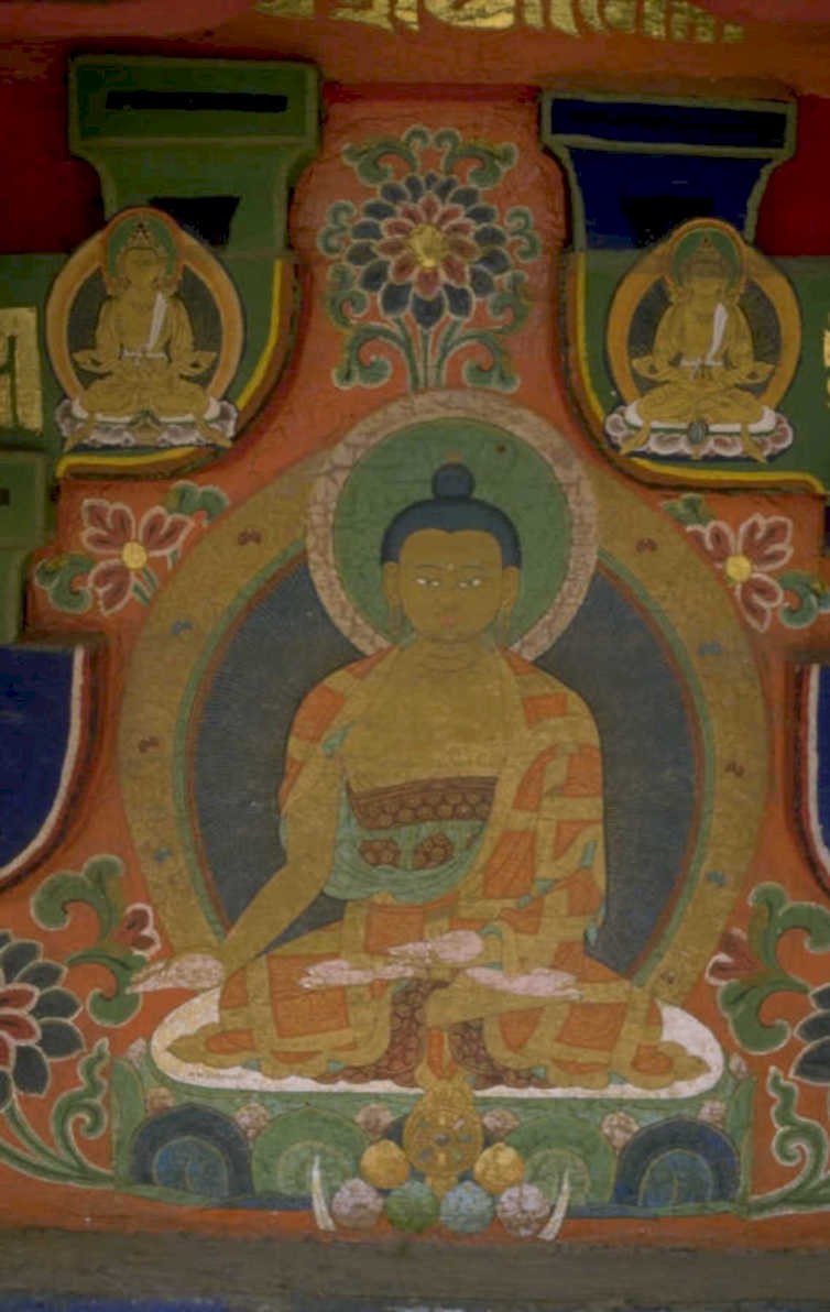maitreyas thangka buddha 1980s 1990s A4 Photo Print