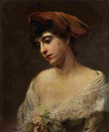 makovsky a young lady Art A4 Photo Print