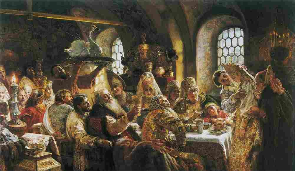 makovsky boyar s wedding feast Art A4 Photo Print