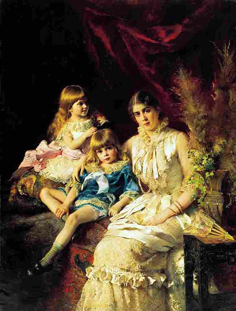 makovsky family portrait Art A4 Photo Print