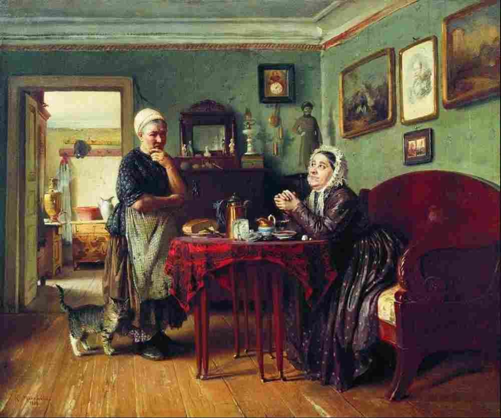 makovsky household conversation Art A4 Photo Print