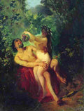 makovsky satyr and nymph Art A4 Photo Print