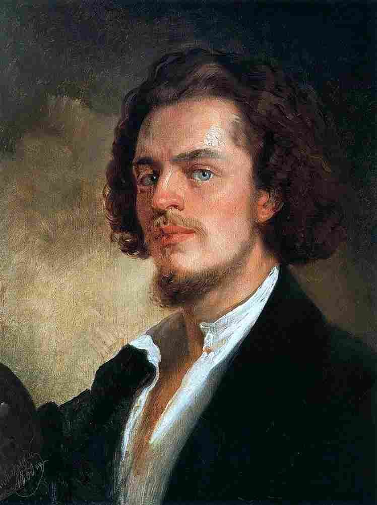 makovsky self portrait Art A4 Photo Print
