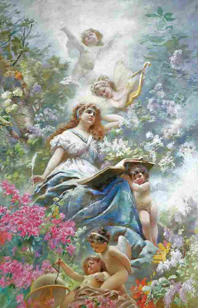 makovsky the muse of poesie Art A4 Photo Print