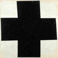 mal Black Cross Art A4 Photo Print