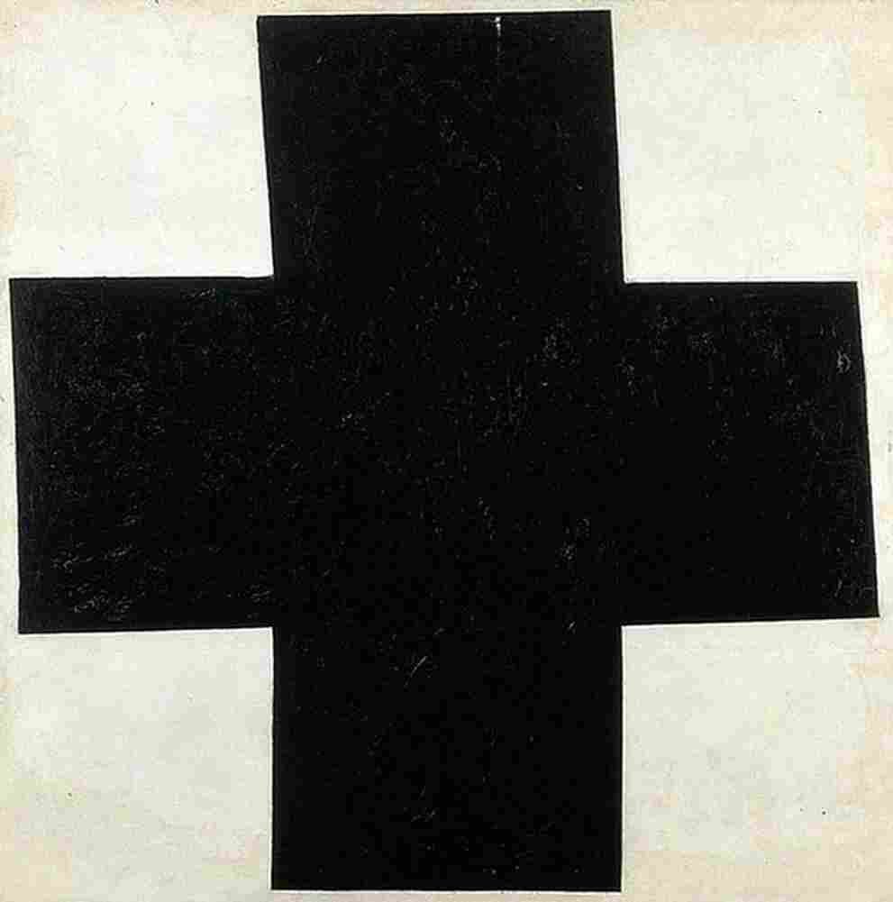 mal Black Cross Art A4 Photo Print