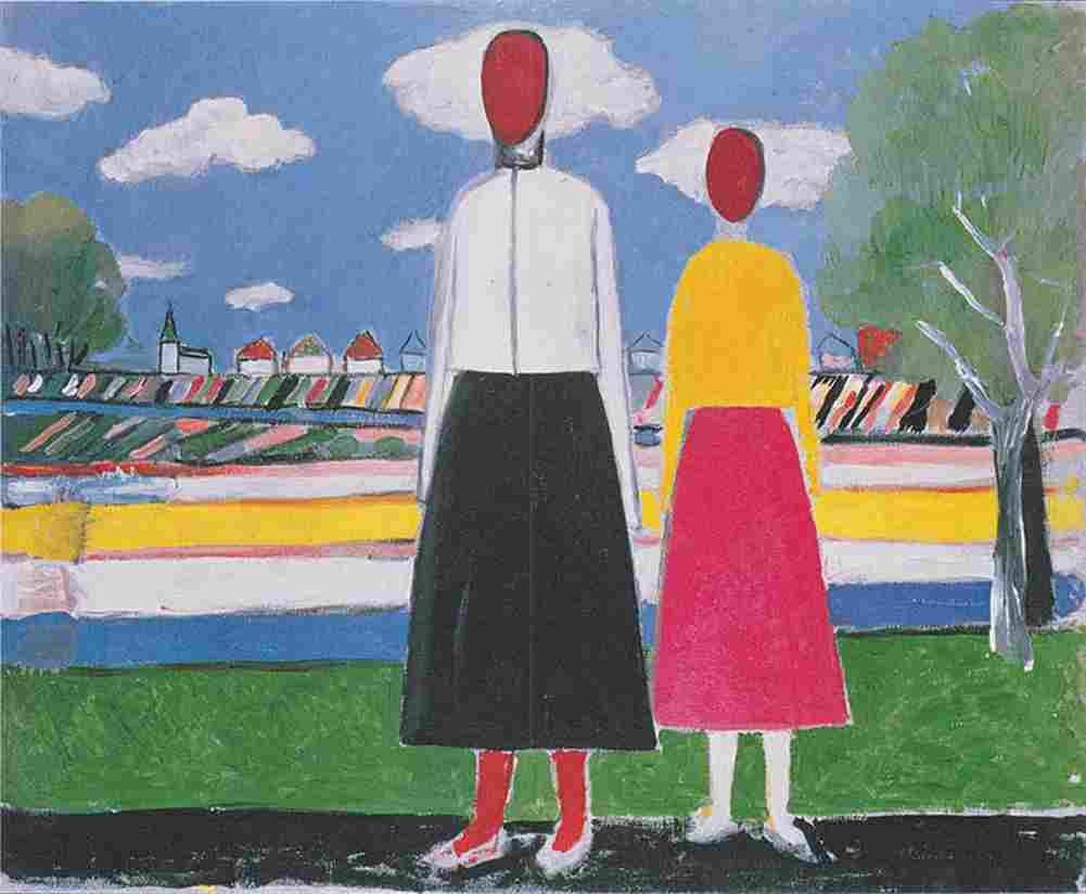 mal Two Figures in a Landscape Main Art A4 Photo Print