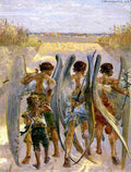 malc Three Angels with Tobias Art A4 Photo Print