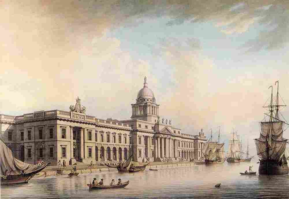 malt The Custom House Dublin Art A4 Photo Print