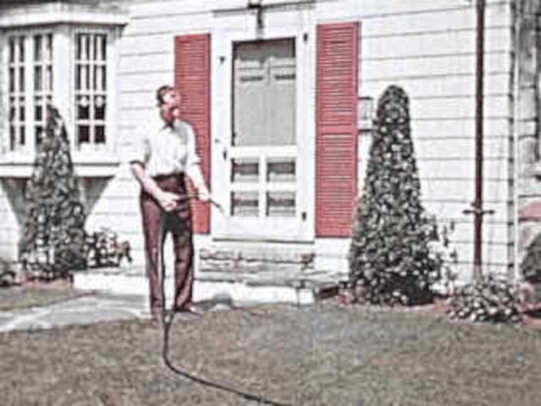 man jump house1980s 1990s A4 Photo Print