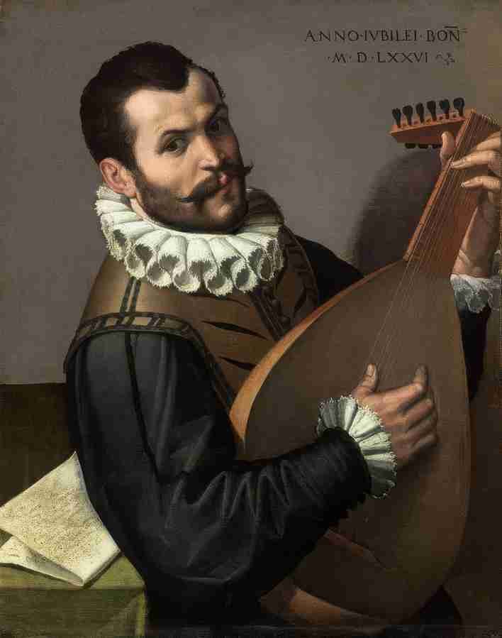 man lute 3 Art A4 Photo Print