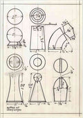 man ray 1946 series iii wood chess set dedrawing A4 Photo Print