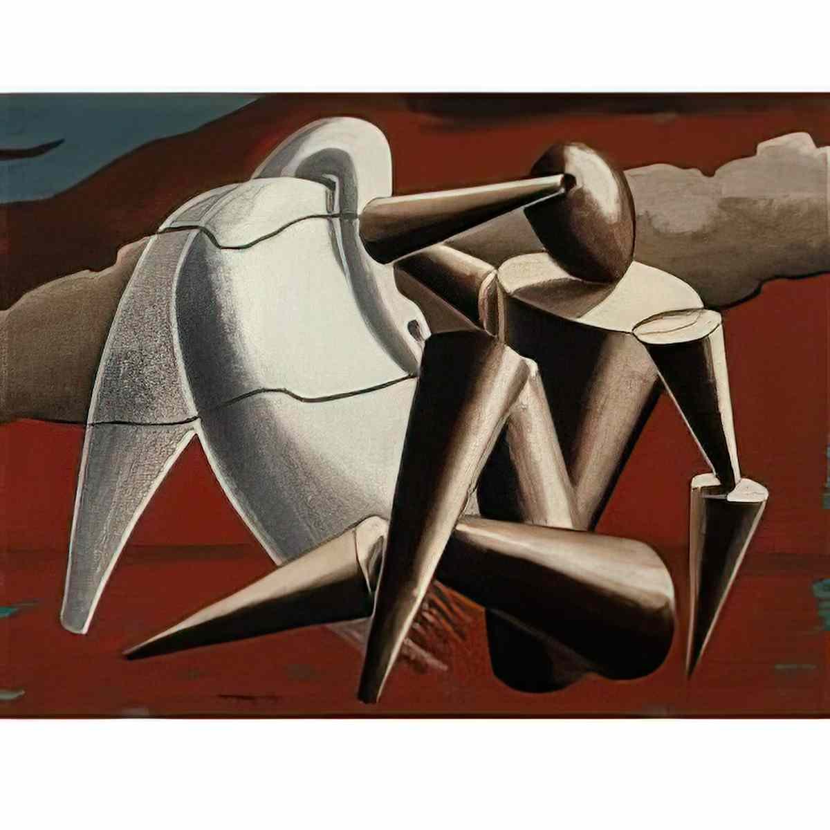 man ray figures on black background Art A4 Photo Print