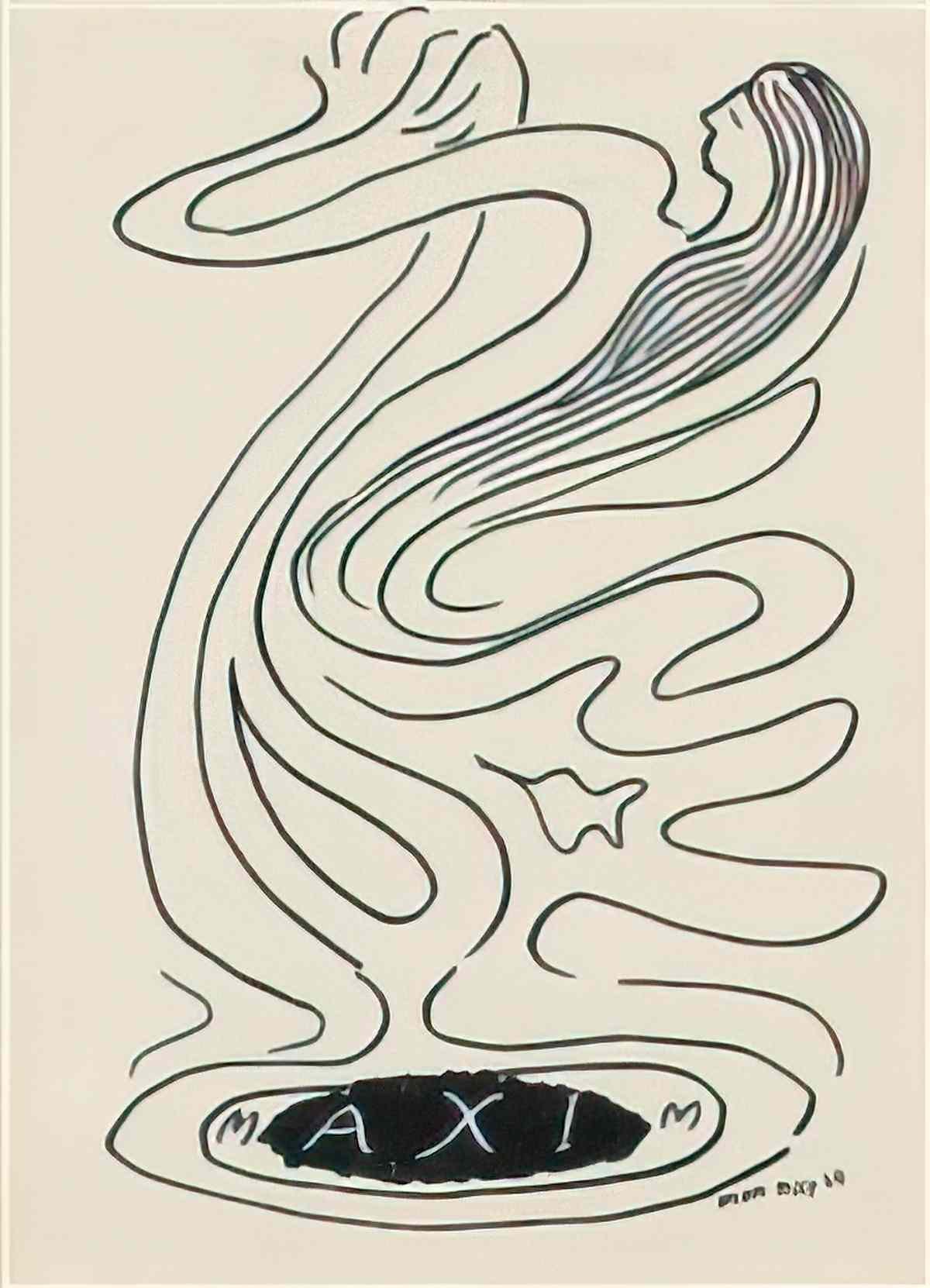 man ray la lettre b Art A4 Photo Print