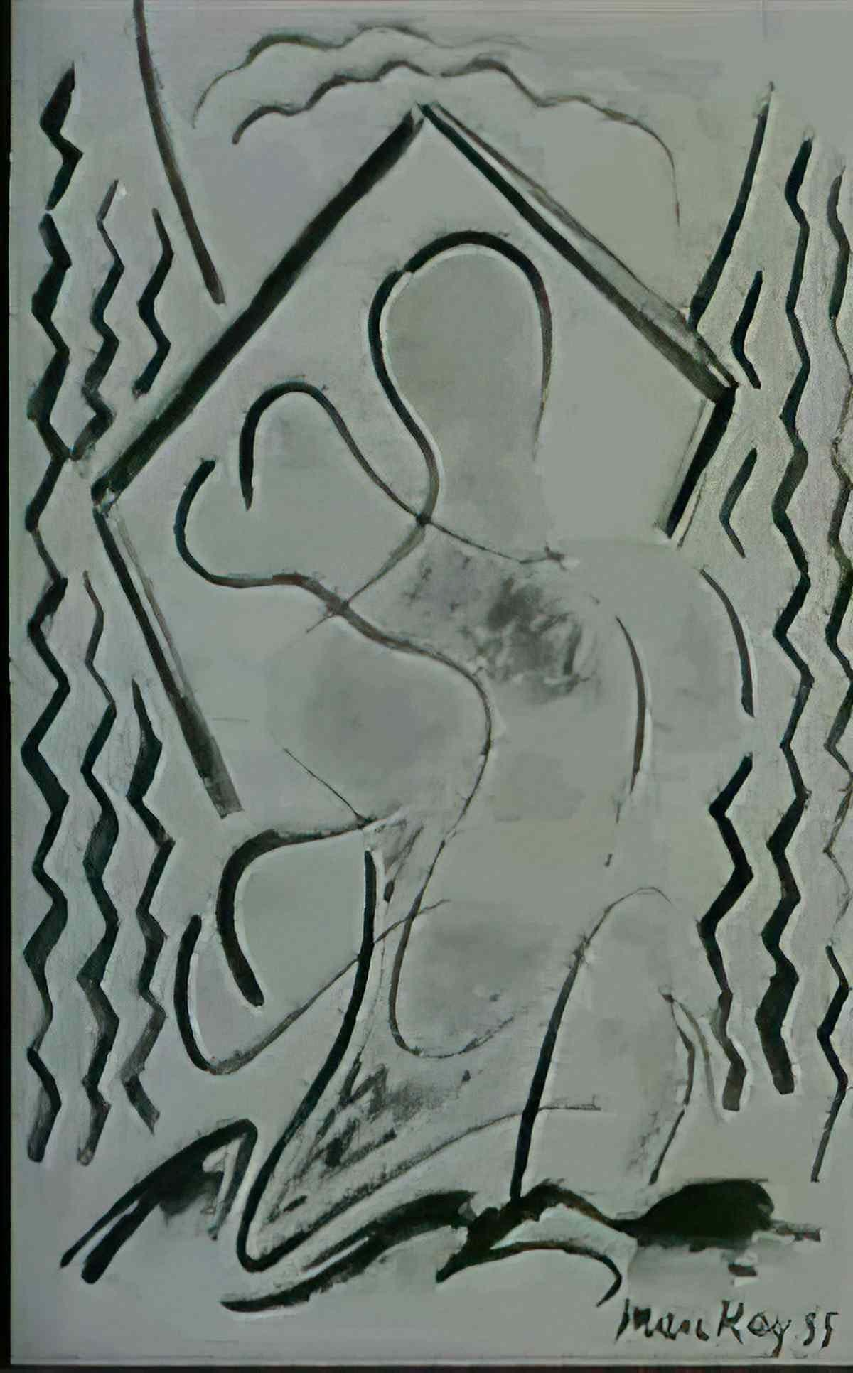 man ray leda and the swan1 Art A4 Photo Print
