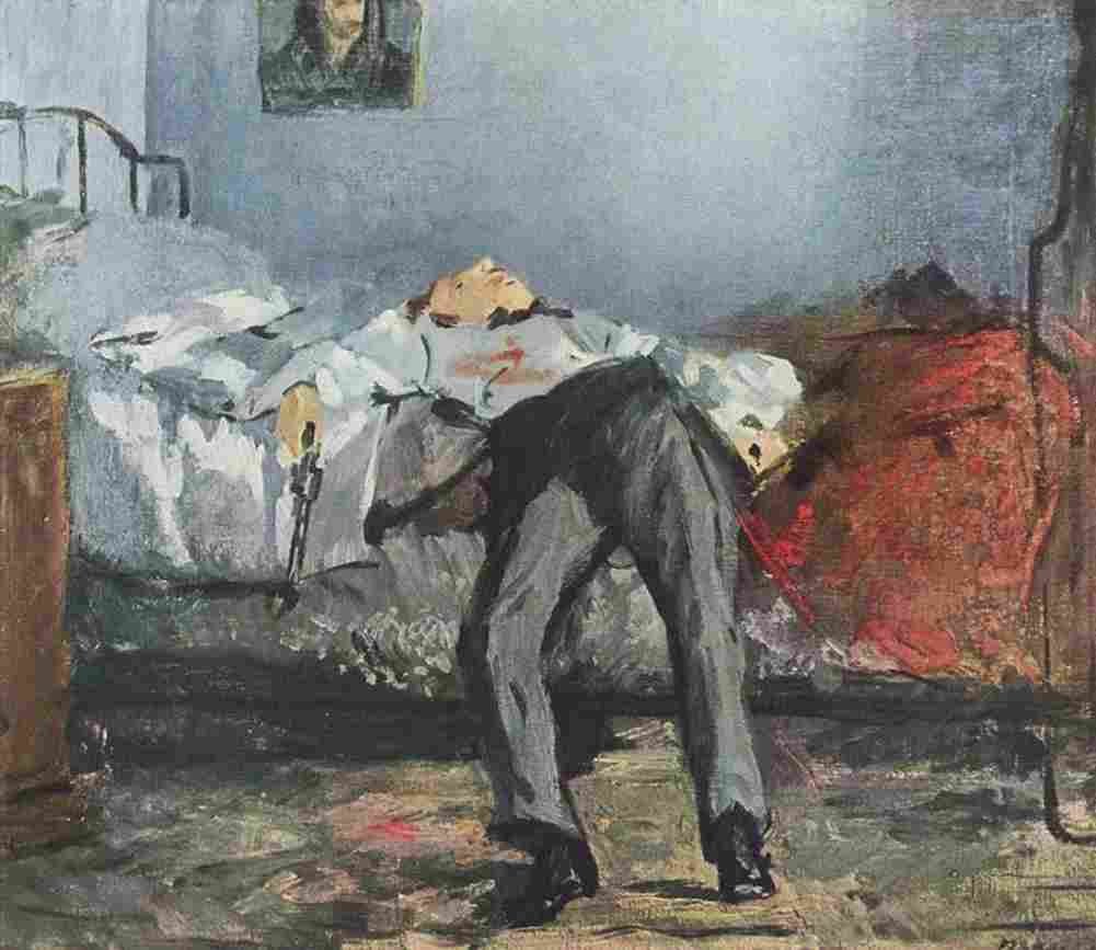 manet The Suicided Man Art A4 Photo Print